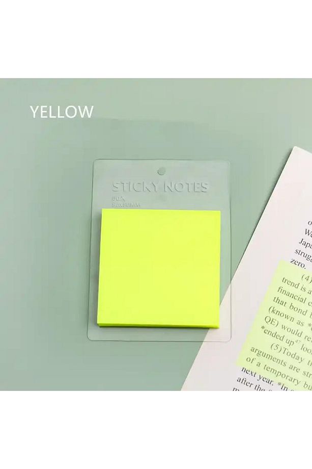 Şeffaf Yapışkanlı Kare Postit Pastel Sarı 50 Yaprak - 3