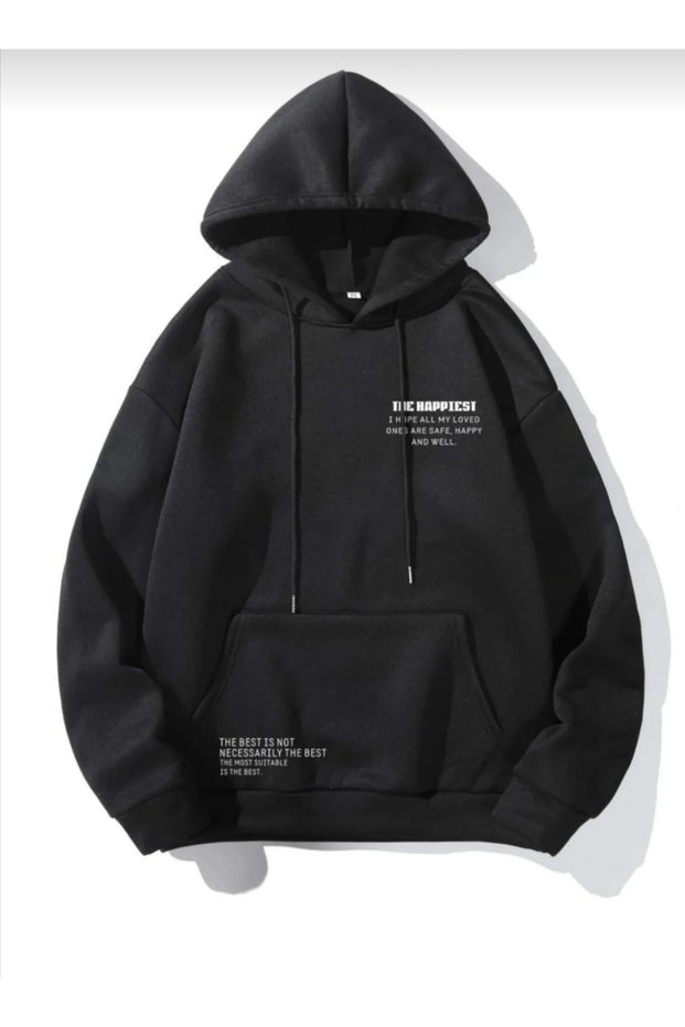 SEBESTA FASHİON NEW SEASON BEIGE Unisex 2 THREAD RADIAN THICK THE BEST PRINTED HOODED Sweatshirt