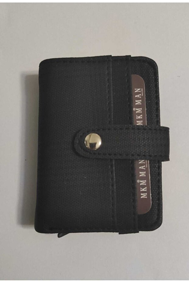 Automatic card holder - plaid - snap - 1