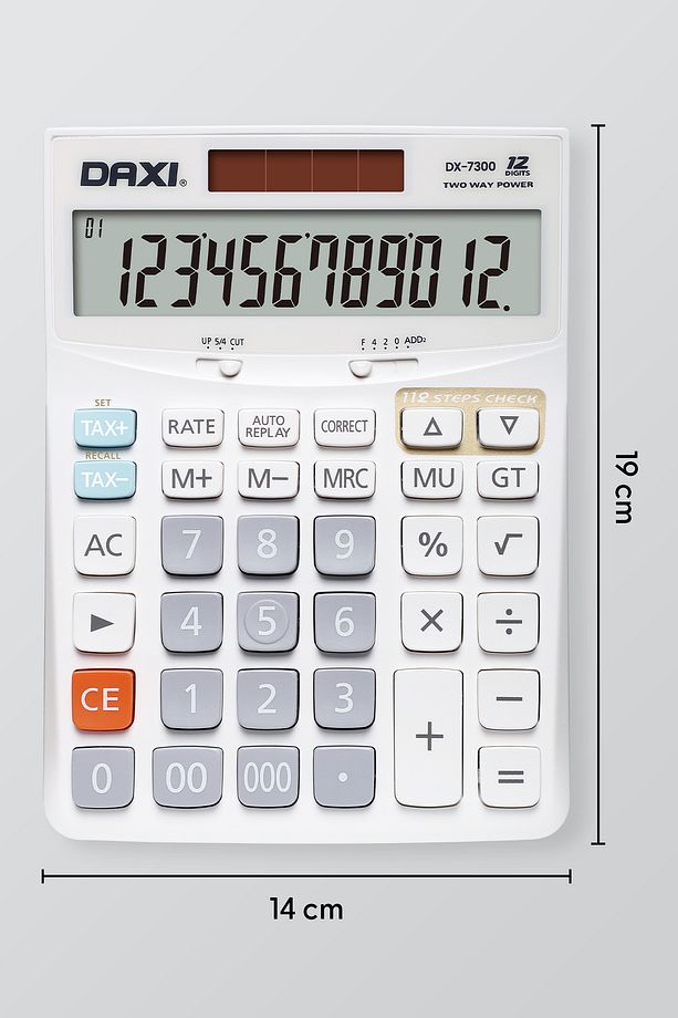 DX-7300 İŞLEM KONTROLLÜ BÜYÜK BOY HESAP MAKİNESİ, 12 HANELİ - 3