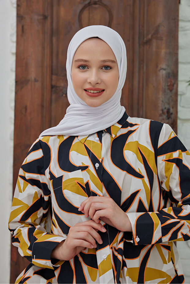 white combed cotton shawl - 1