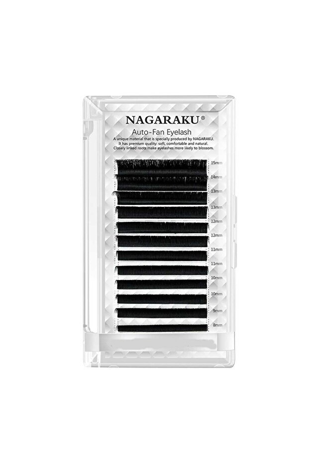 Nagaraku Ipek Kirpik Auto-fan Çek Bırak Kolay Volüm 0.07 C 12mm - 1