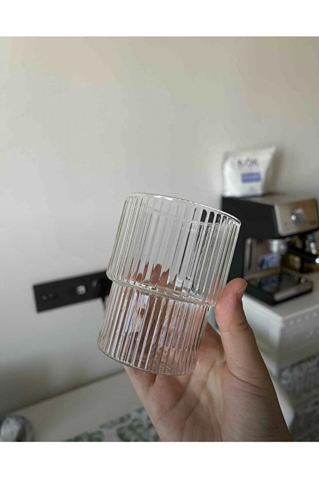 200 ml Isıya Dayanıklı Origami Stil Bardak | Kahve Ve Sunum Bardağı | Borosilikat Bardak 200 ml - 4