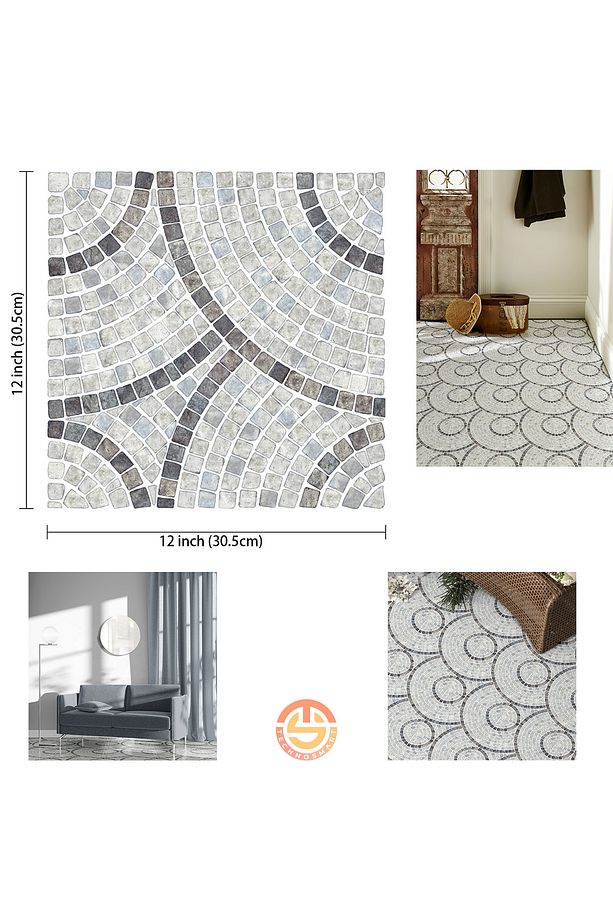 1adet 30cm×30cm Kendinden Yapışkanlı Lvt Zemin Ve Duvar Kaplama Mutfak Banyo Sticker - 6