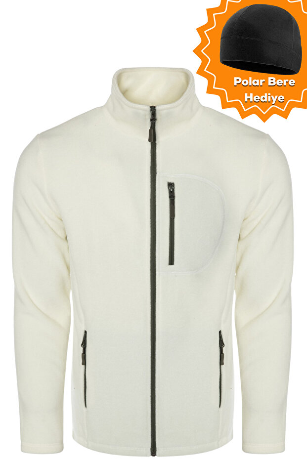 Men's Pro Windproof 5-Pocket Outdoor Full-Zip Fleece Jacket