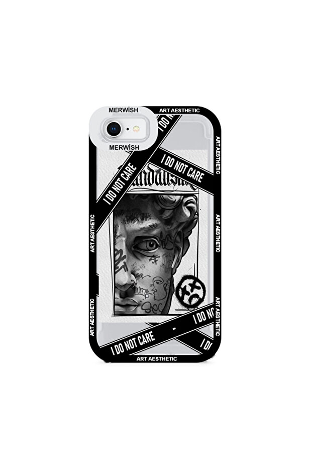 İphone 7/8/Se2020 Uyumlu Lüx 2Mm Kamera Korumalı ArtAesthetıc Desenli Silikon Kılıf - 1