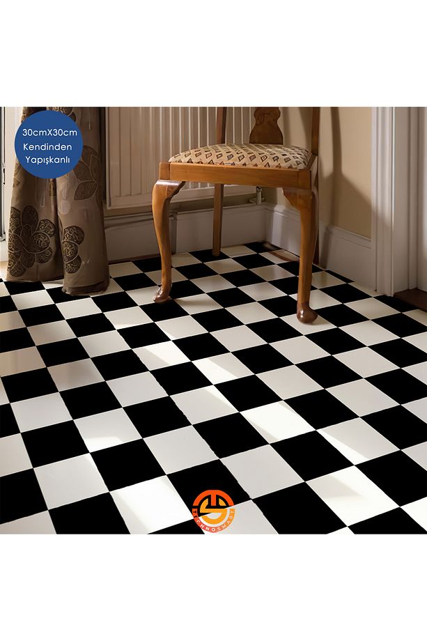 1adet 30cm×30cm Kendinden Yapışkanlı Lvt Zemin Ve Duvar Kaplama Mutfak Banyo Sticker - 8