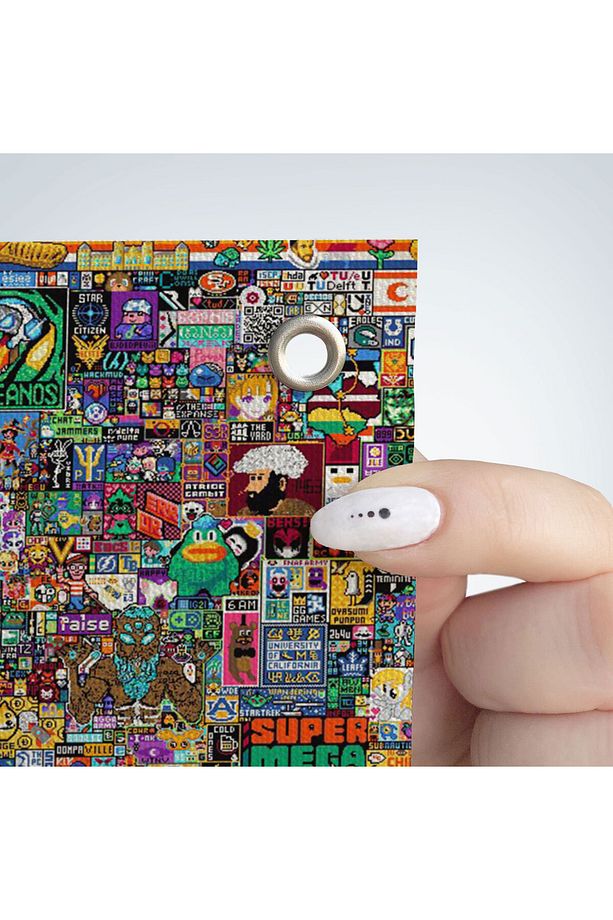 Reddit R/place Kanvas Duvar Örtüsü Halısı Elraenn Twitch Duvar Örtüsü Reddit Savunma Hattı -5173 - 4
