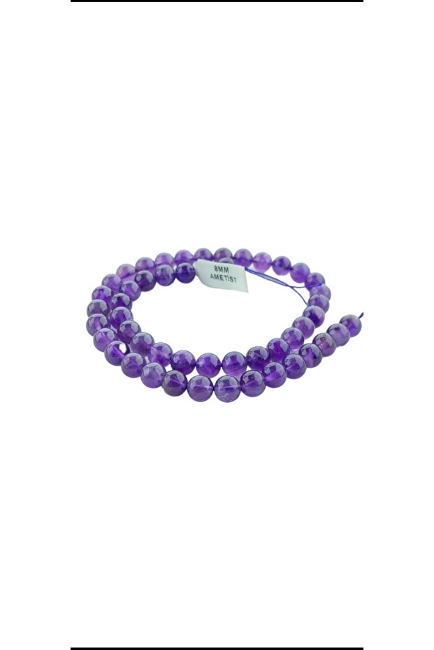 Amethyst 8mm Natural Stone String - 1