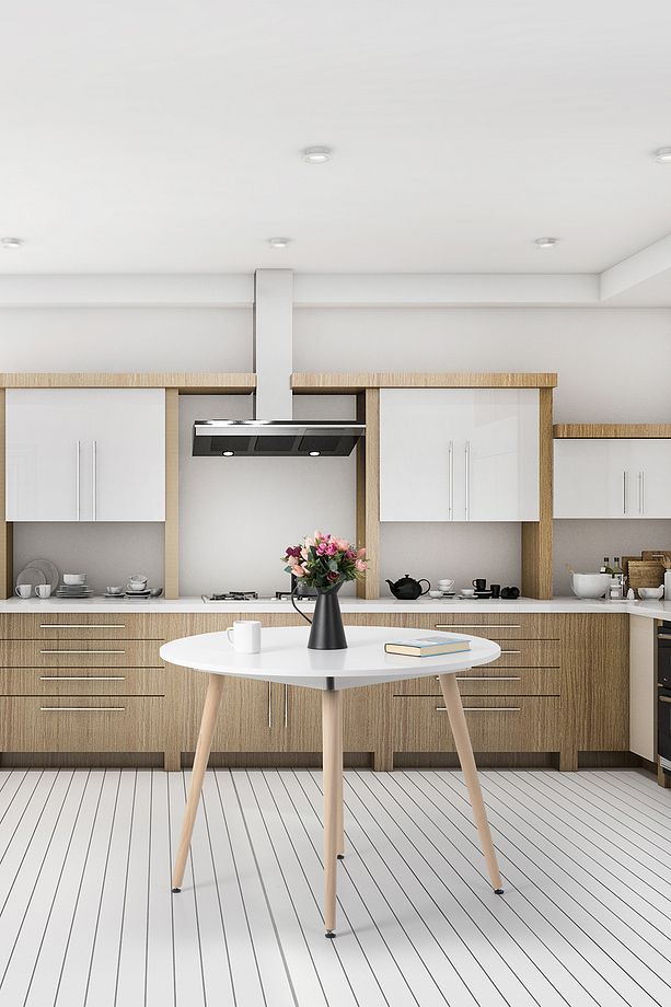 Bistro 80 Cm / Yuvarlak Mutfak Masası / Yuvarlak Yemek Masası / Beyaz - 1