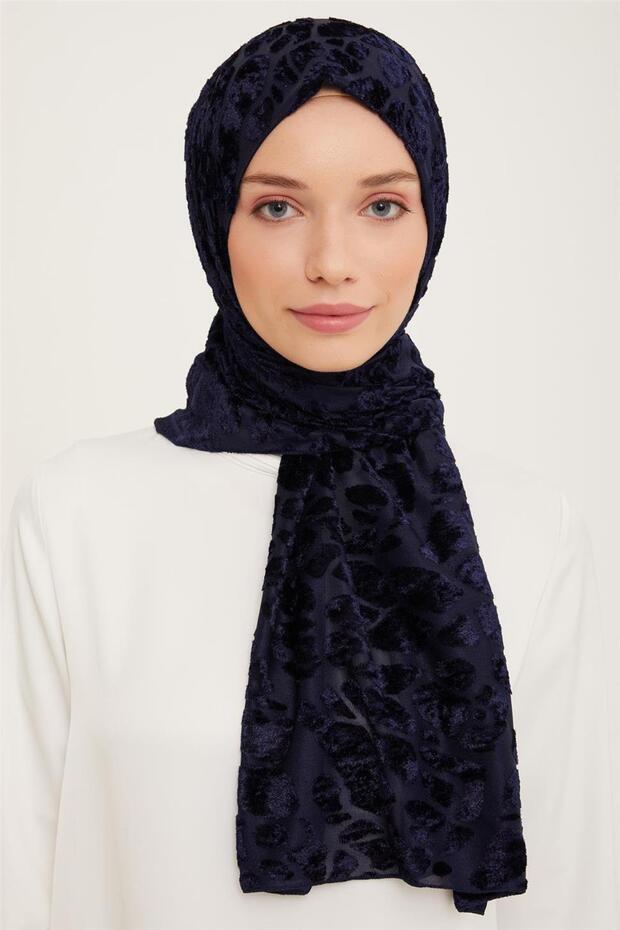 ARMİNE TREND ÖRME ŞAL 4 02 LACİVERT - 1