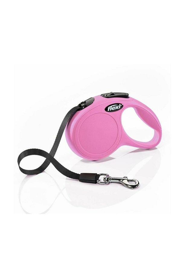 New Classic Şerit Pembe Otomatik Gezdirme Tasması XS 3m - 1