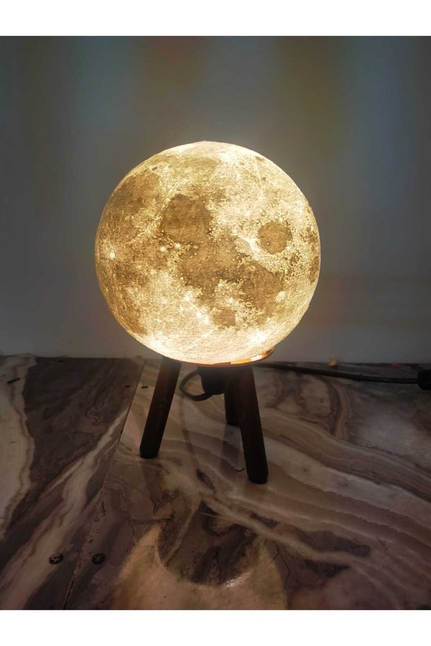 🌙 Planet Bedside / Table Lamp – Moon 🌌