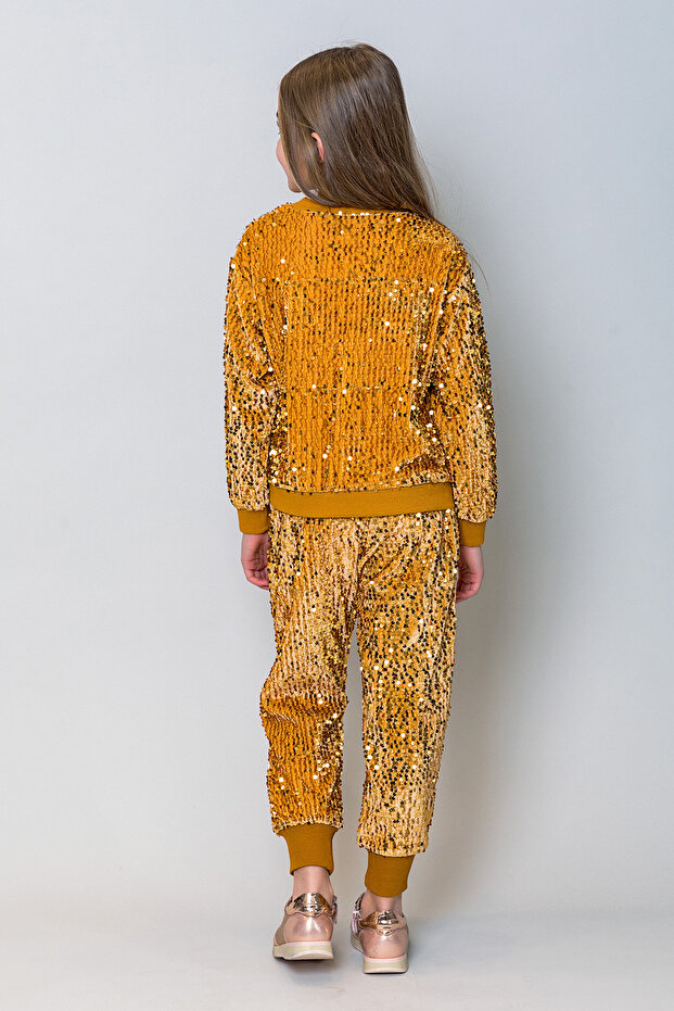 Kız Çocuk Pullu Jogger Pantolon - 6