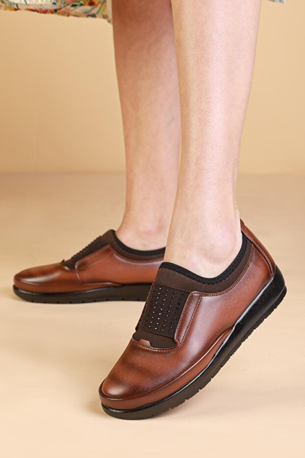 Dortex D319 Genuine Heel Gel Leather Orthopedic Mother Shoes
