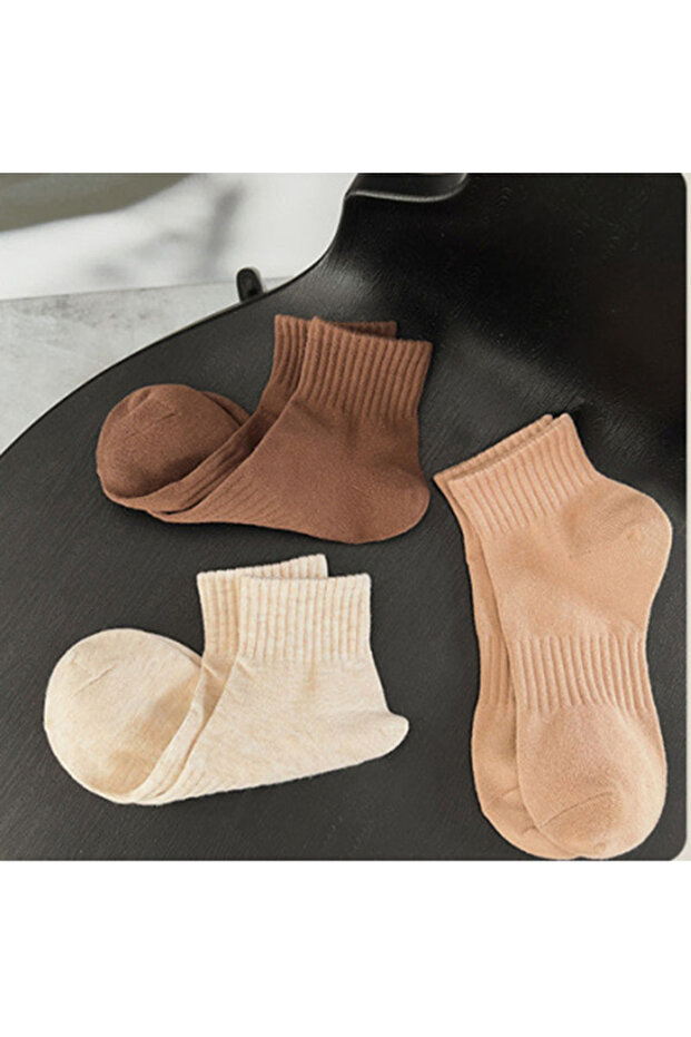 4 أزواج من الجوارب النسائية الشتوية ذات نصف جوارب اقتصادية مرنة - 3