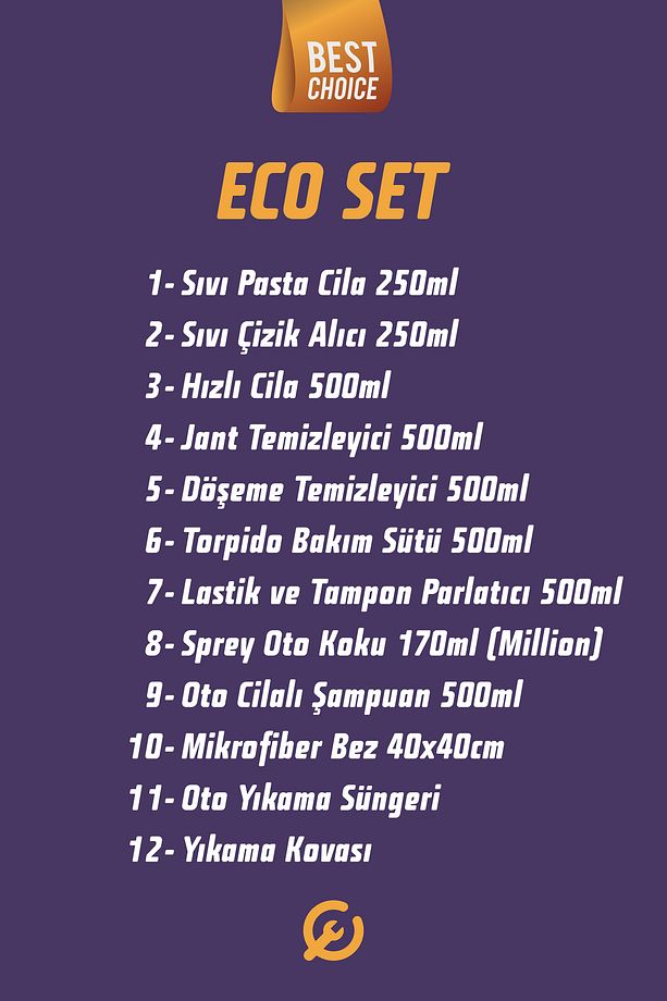 12'li Efsane Set Araç Araba Yıkama Bakım Seti - 5
