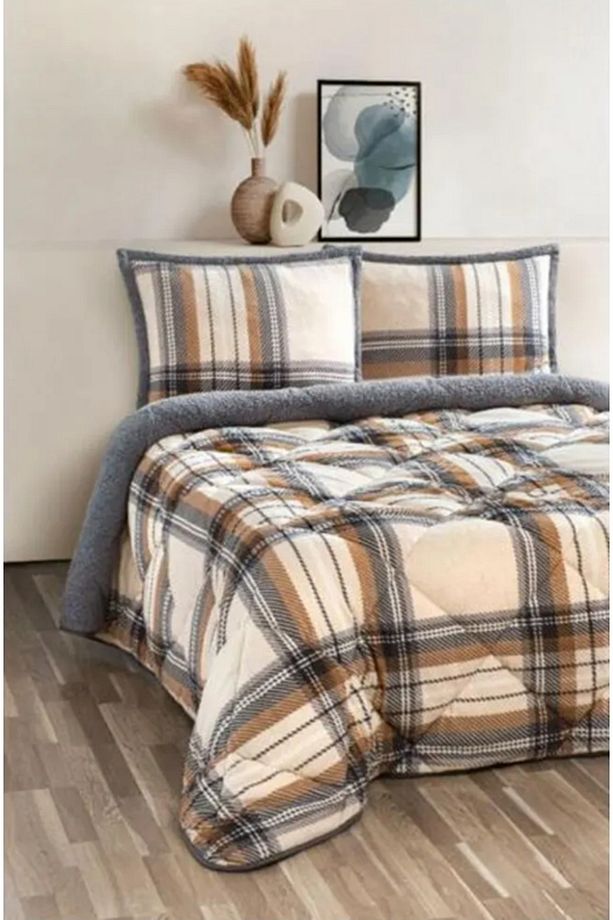 Comforter Yorgan Set Tek Kişilik Volenta Gri - 1
