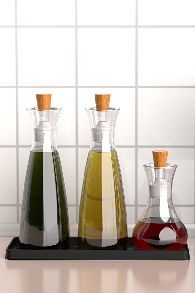 Silicone Soap Dish Organizer Mat, Multi-Purpose Oil Can Holder, Presentation Liquid Soap Stand 26x10 Cm
