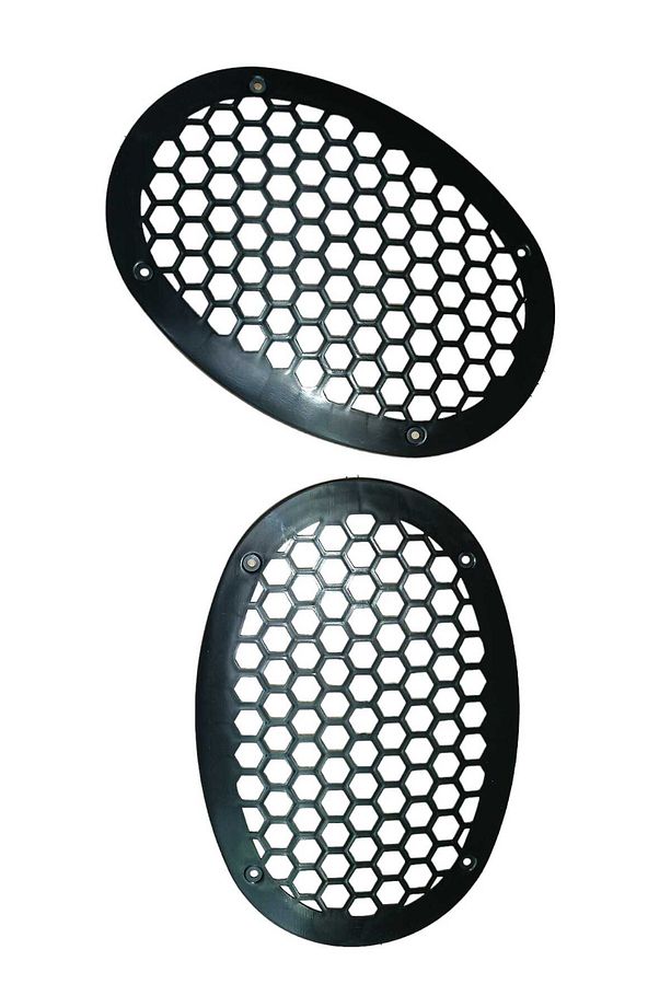 OVAL HOPARLÖR VE MİDRANGE KORUMA KAPAĞI SİYAH PLASTİK 1TAKIM (2ADET) - 1