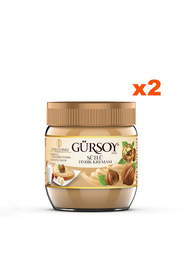 Sütlü Fındık Kreması Cam Kavanoz 400 G X 2 Adet - 1