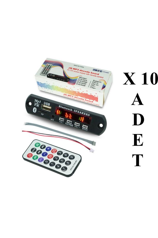 Mikrofonlu-bluetooth-radyo-usb-aux Mp3 Çalar 12 Volt 10 ADET - 1