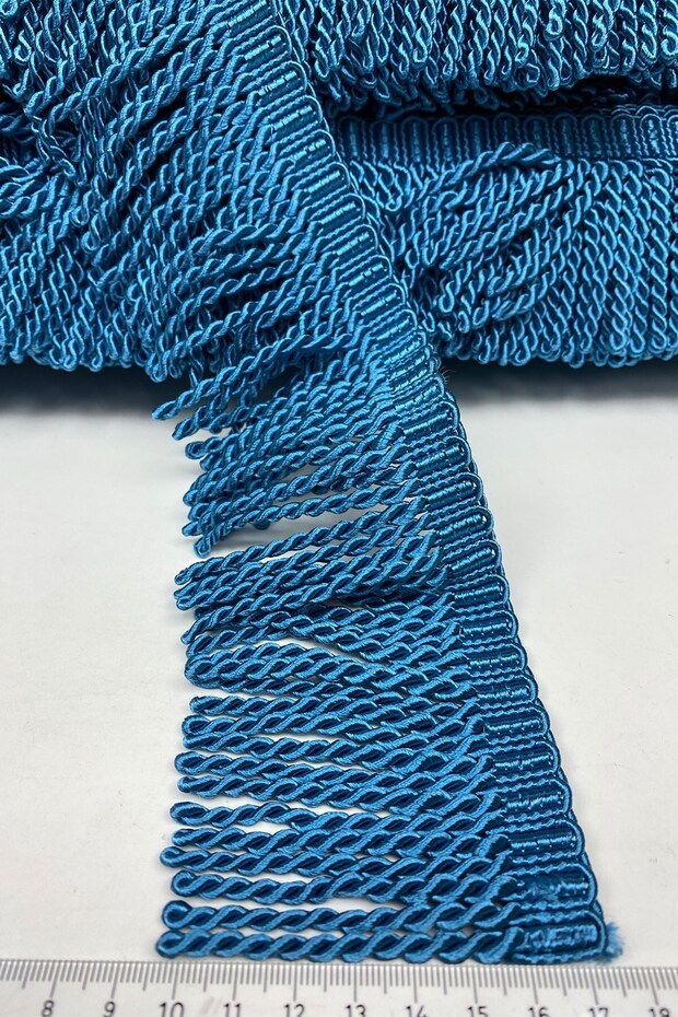 Decorative Ribbon Turquoise Bouillon Fringe Tassel – Decorative Ribbon, Stylish Design, Women's Accessory – Decor