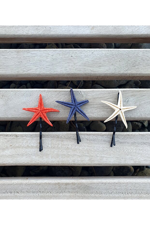 مجموعة إبزيم Gökçe Starfish مكونة من 3 قطع (حجم صغير)
