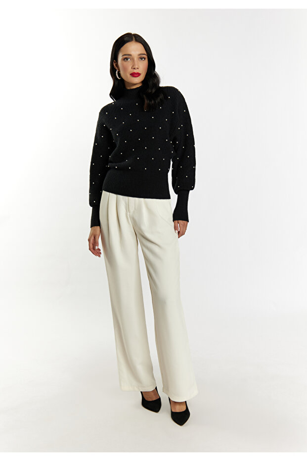 Caneva Perlen Strickpullover - 1