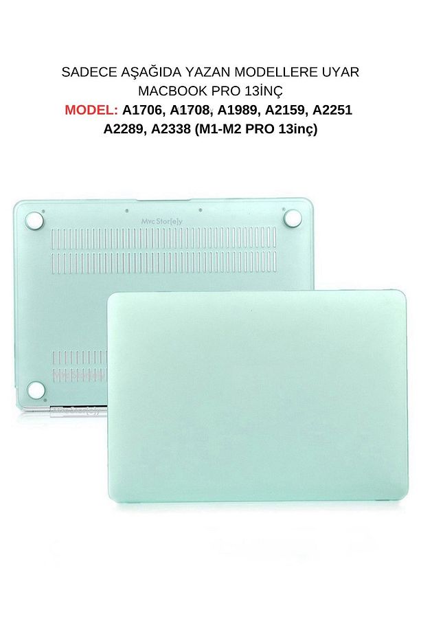 Macbook Pro M1-m2 Kılıf 13inç A1706 A1708 A1989 A2159 A2251 A2289 A2338 Ile Uyumlu Mat - 1