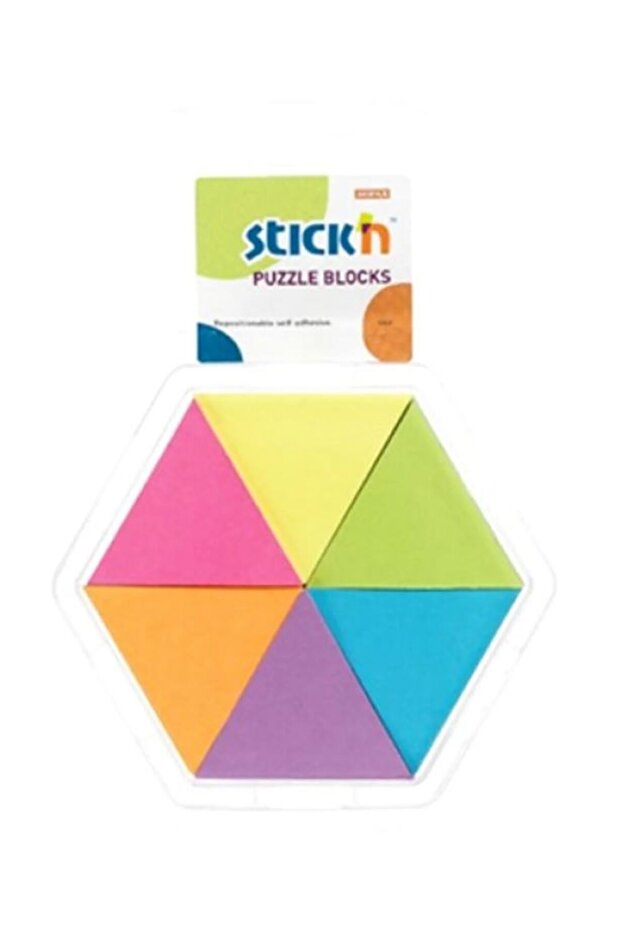 Stickn 21369 Adhesive Note Paper Triangle 150 Sheets 43Mm X 50Mm 6 Neon Mix Color