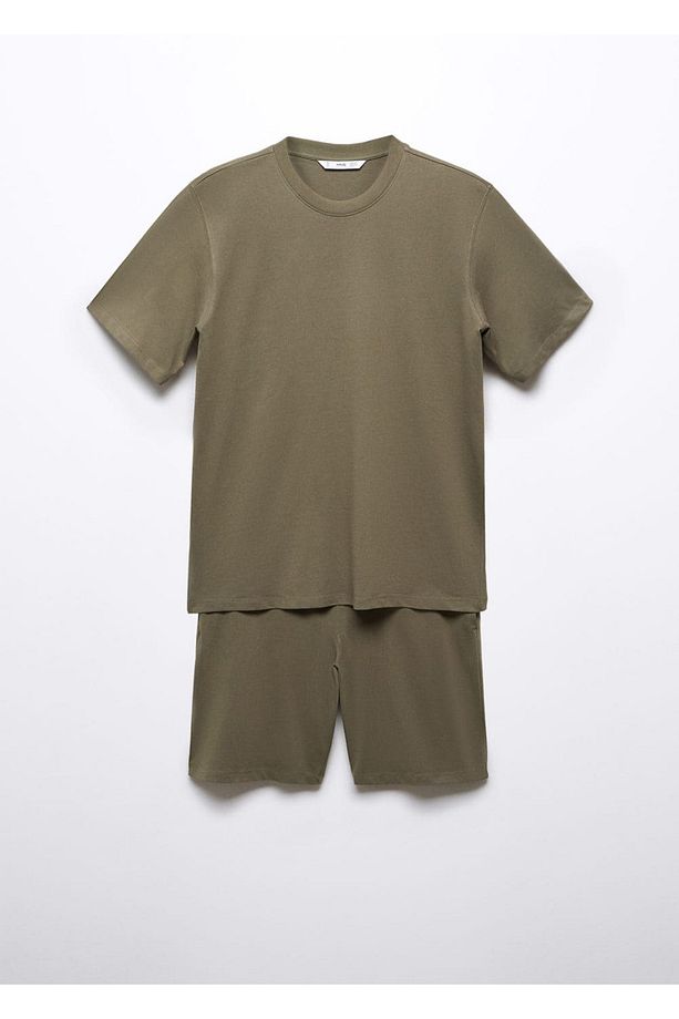 Pamuklu şort pijama takımı - 3