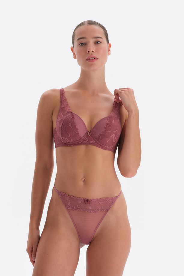 Gül Kurusu Tül Detaylı G-Strıng - 3