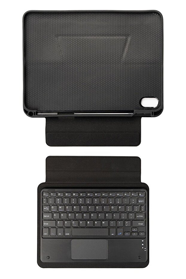 iPad 10. Nesil 2022 10.9" Uyumlu Klavyeli Kılıf Standlı Bluetooth Klavye Trackpad Keyboard - 1