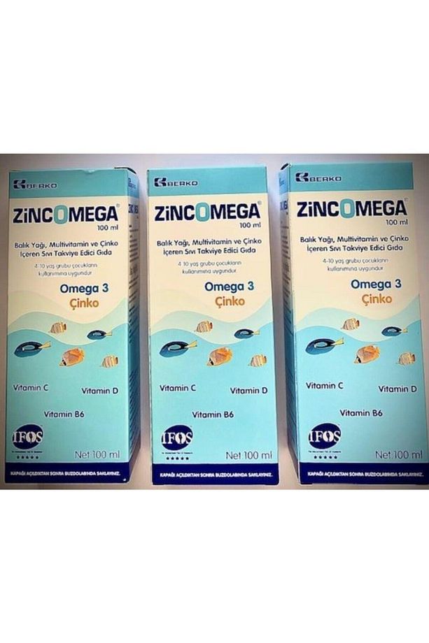Zincomega Balık Yağı Şurubu 100 ml 3*adet Skt:01.2025 - 4