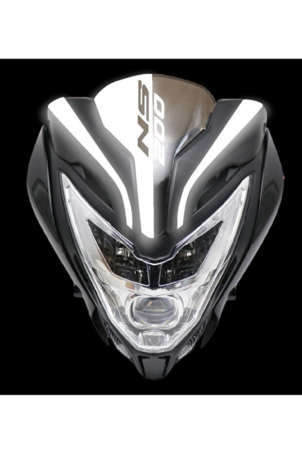 Pulsar Ns 200 Windshield Ns 200 Head Sticker REFLECTIVE WHITE