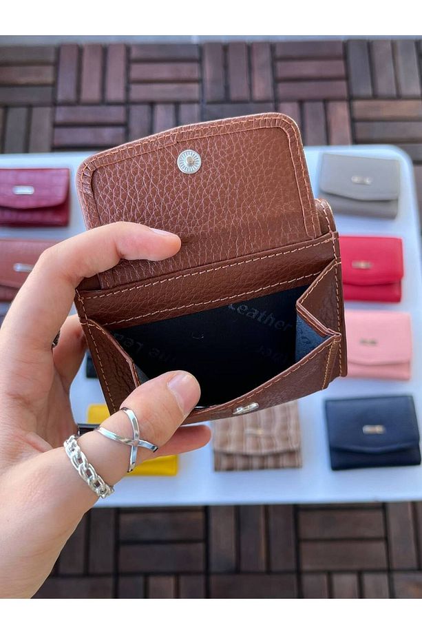 UFAK KULLANIŞLI CASSY MODEL %100 HAKİKİ DERİ TABA CÜZDAN - 3