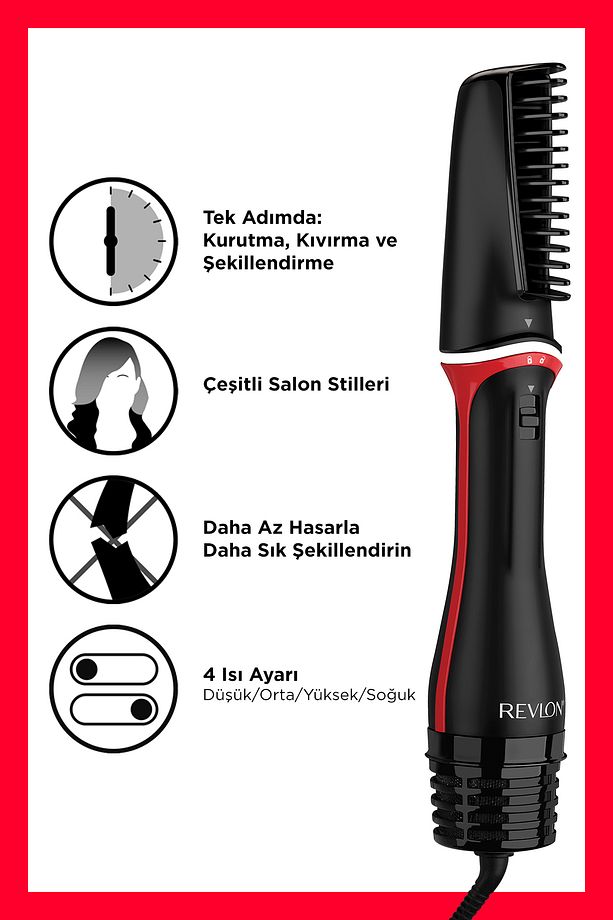 One Step Blow Dry 3’ü 1 Arada Saç Kurutma Makinesi ve Şekillendirici RVDR5333E - 8