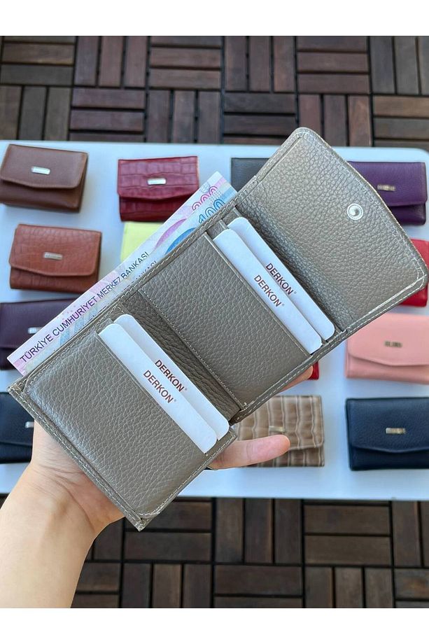 UFAK KULLANIŞLI CASSY MODEL %100 HAKİKİ DERİ VİZON CÜZDAN - 4