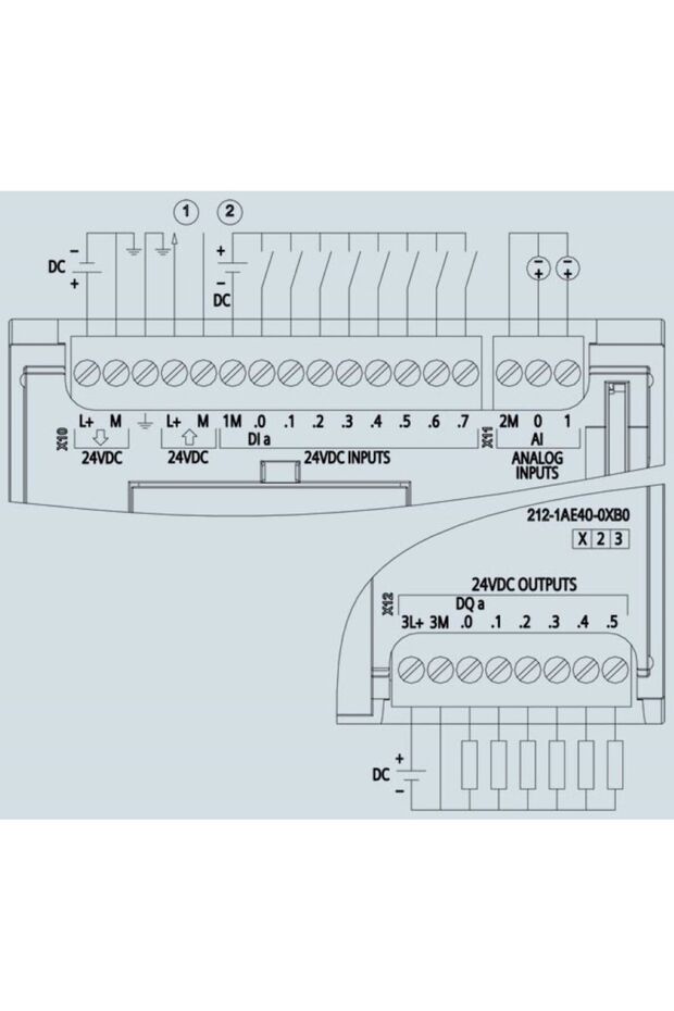 6ES7212-1AE40-0XB0 SIMATIC S7-1200, CPU 1212C, compact CPU, DC/DC/DC - 2