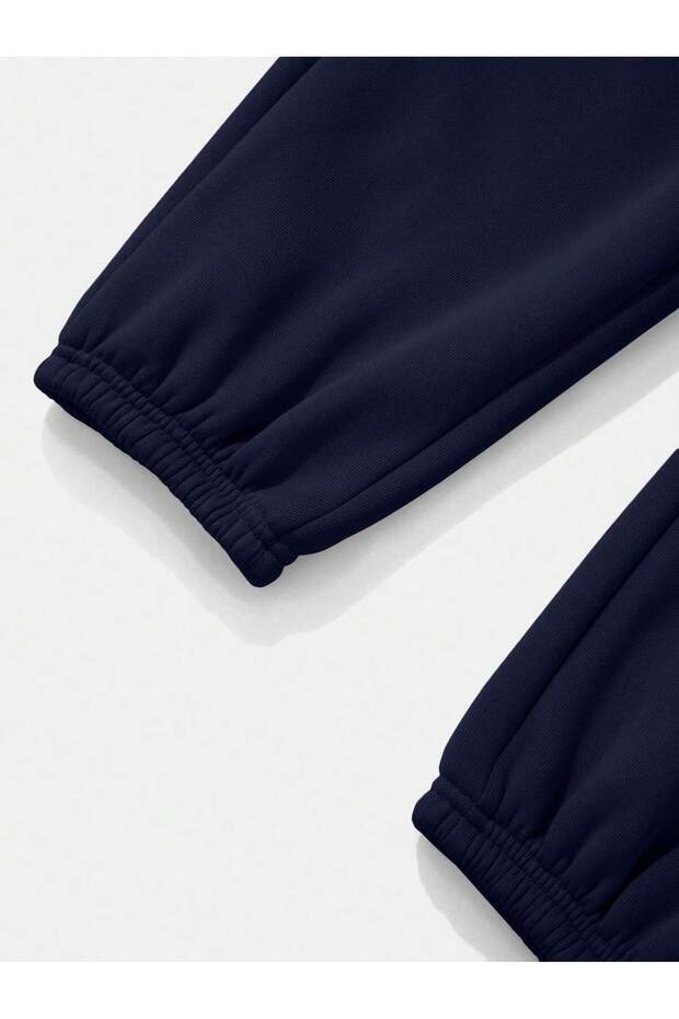 Solid Elastic Waist 4 Mevsim Eşofman - 2