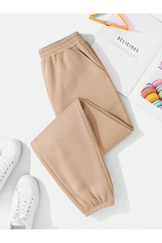 Solid Elastic Waist 4 Mevsim Eşofman - 1