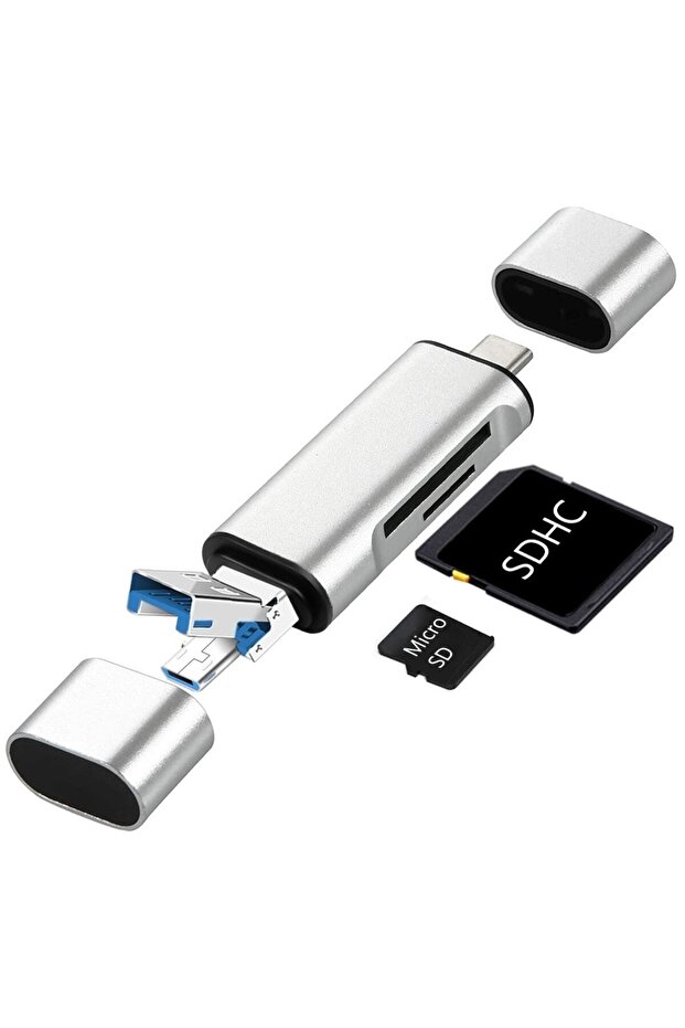 4858 نوع C قارئ بطاقات USB مايكرو SD قارئ بطاقات محول محول
