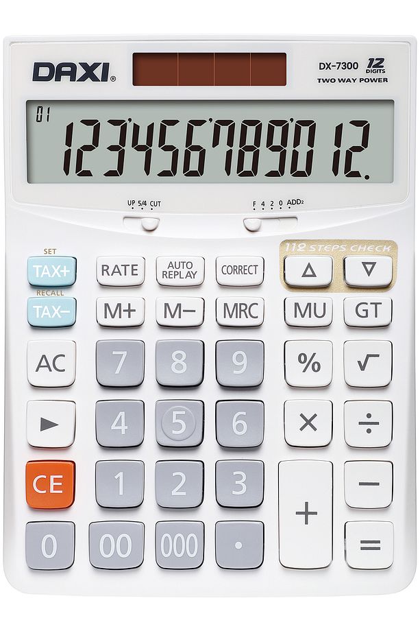 DX-7300 İŞLEM KONTROLLÜ BÜYÜK BOY HESAP MAKİNESİ, 12 HANELİ - 1