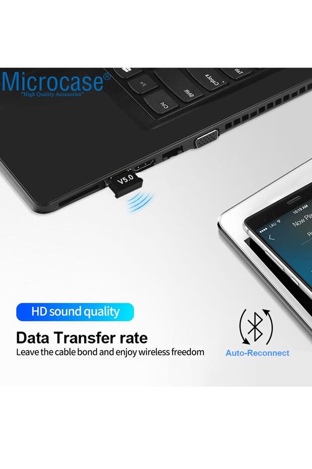 Mini V5.0 Usb Dual Mode Bluetooth Dongle 5.0 Çift Modlu Bluetooth Adaptör Al2683 - 8
