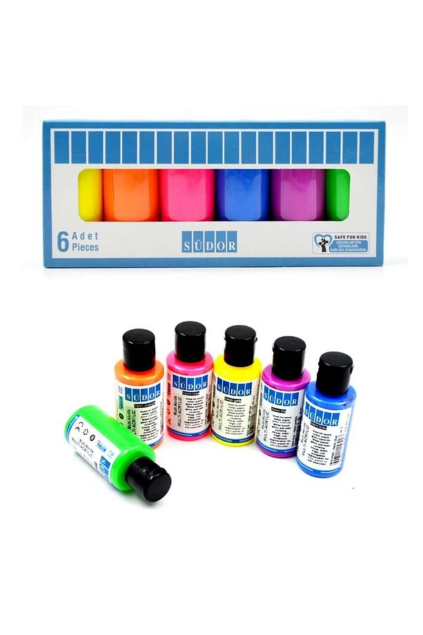 Südor Multi Akrilik Boya Fosforlu Set 6x40 ml Sd116f - 1