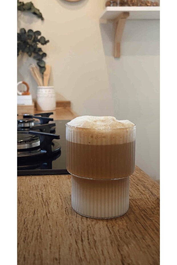 200 ml Isıya Dayanıklı Origami Stil Bardak | Kahve Ve Sunum Bardağı | Borosilikat Bardak 200 ml - 3