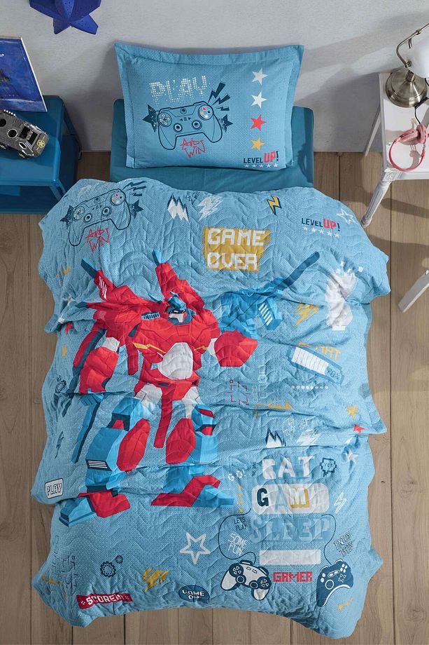Ranforce %100 Pamuk Tek Kişilik Dört Mevsim Set Game Over - 1