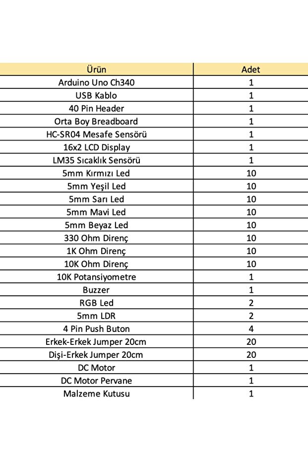 Arduino Uno Gelişmiş Başlangıç Seti - 2
