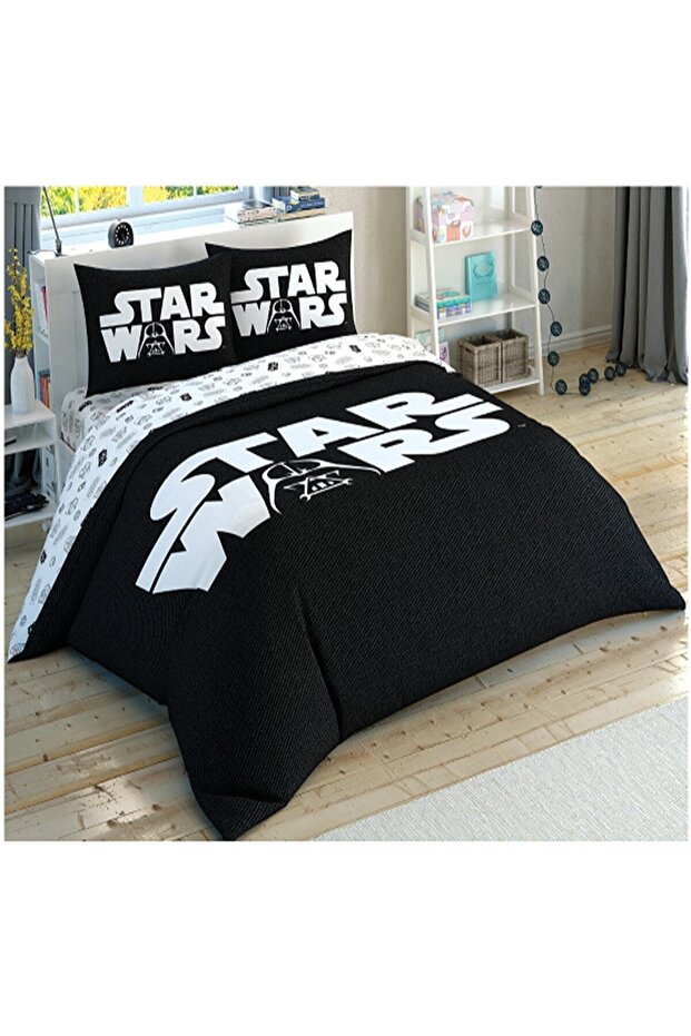 Star Wars Glow Double Duvet Cover Set Elastic 200 Cm X 220 Cm